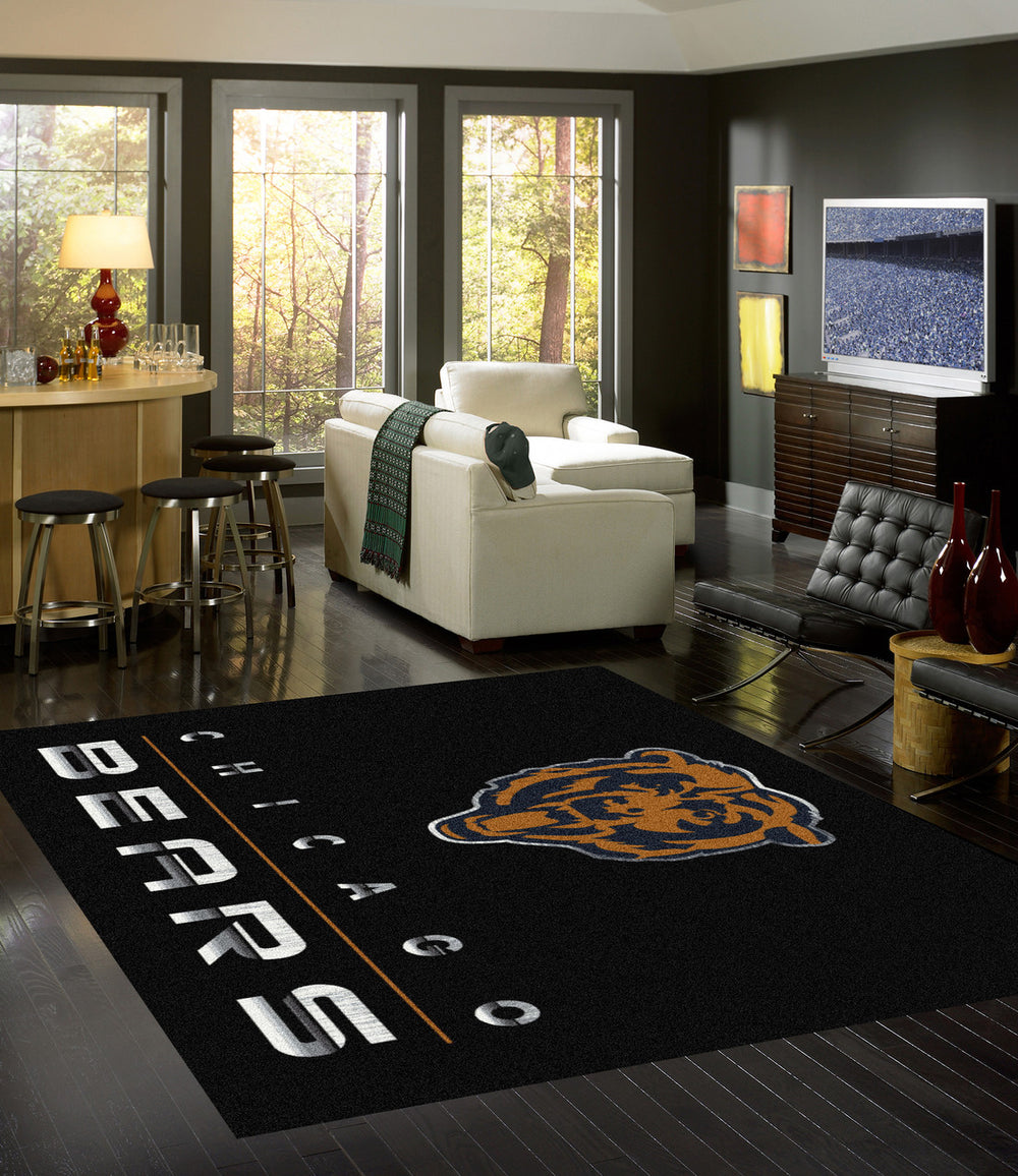 Chicago Bears Rug Chrome