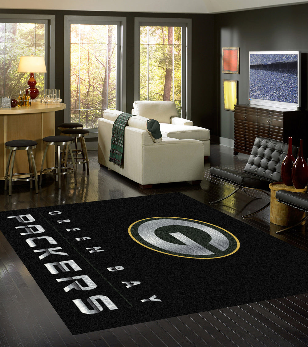 Green Bay Packers Rug Chrome