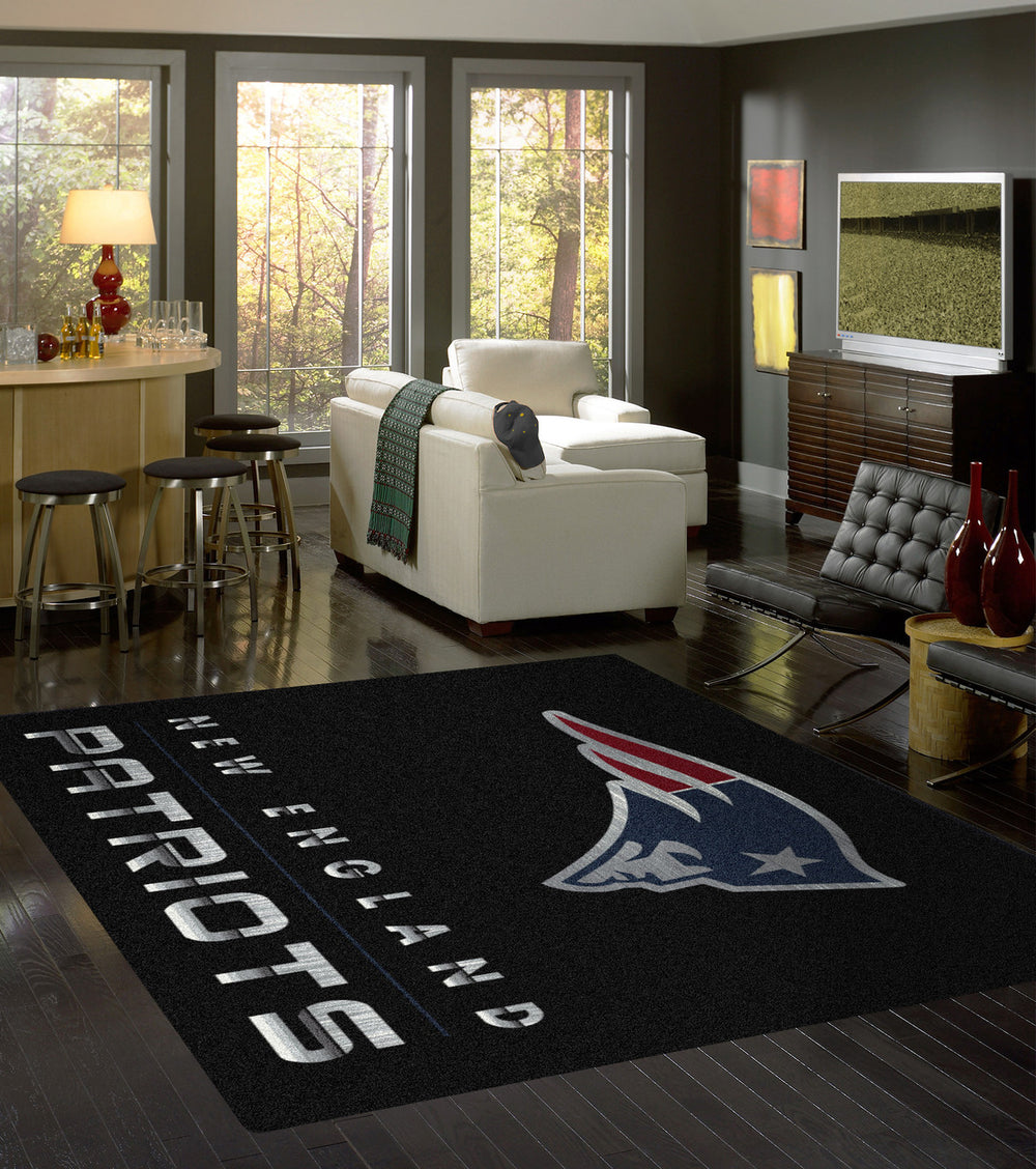 New England Patriots Rug Chrome