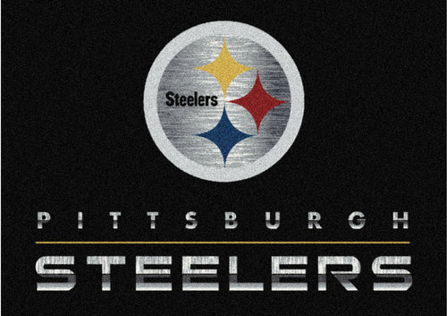 Pittsburgh Steelers Rug Chrome 1