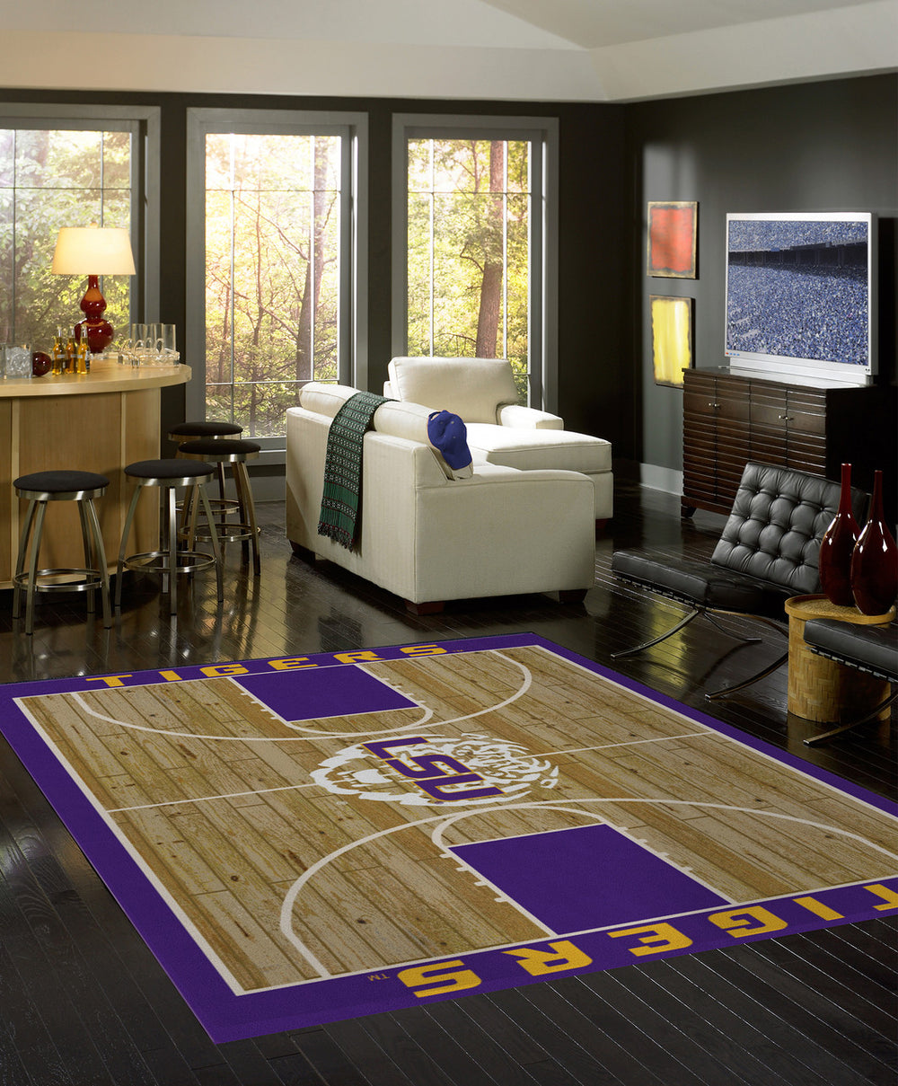 LSU Rug Courtside