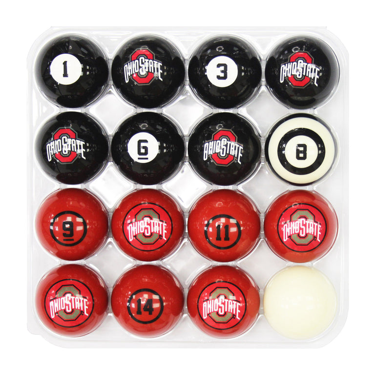 Ohio State Pool Balls with Numbers