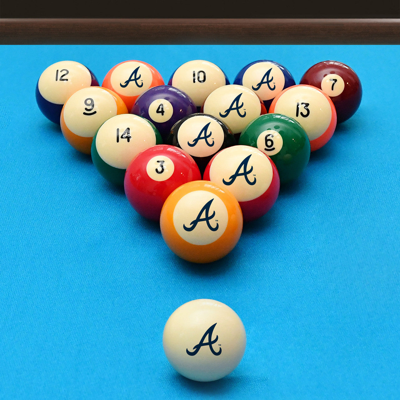 Atlanta Braves Pool Balls - Retro Balls Set