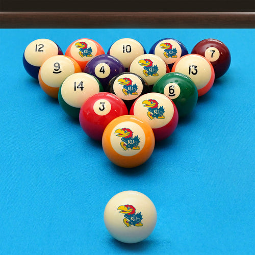 University of Kansas Pool Balls - Retro Balls Set 2