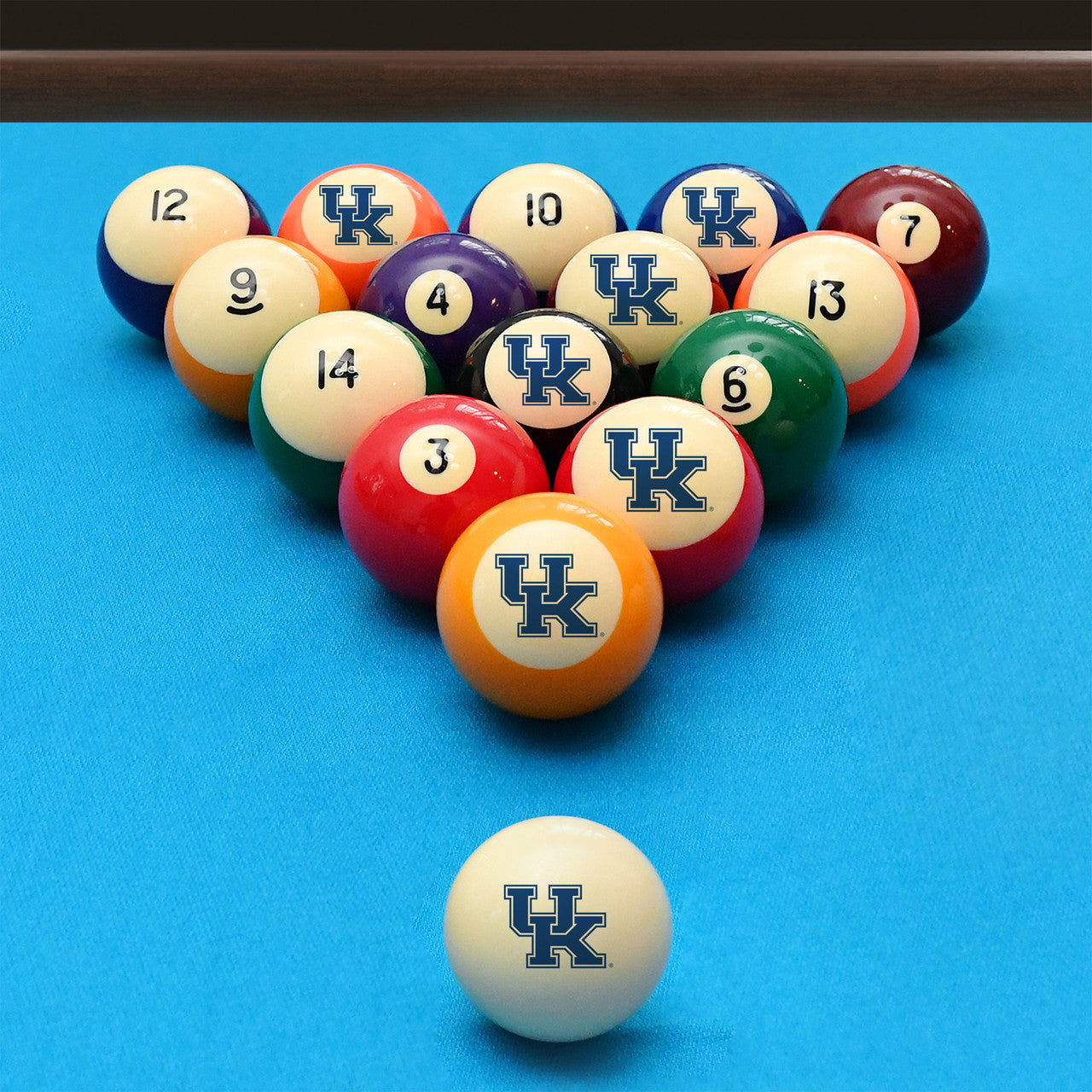 University of Kentucky Pool Balls - Retro Balls Set