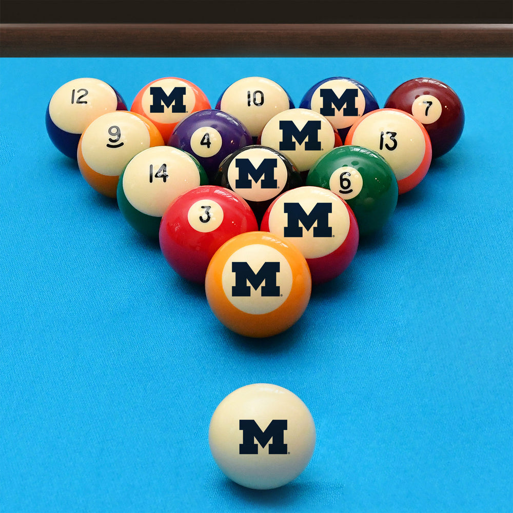 University of Michigan Pool Balls - Retro Balls Set