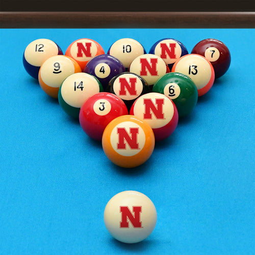 University of Nebraska Pool Balls - Retro Balls Set 2