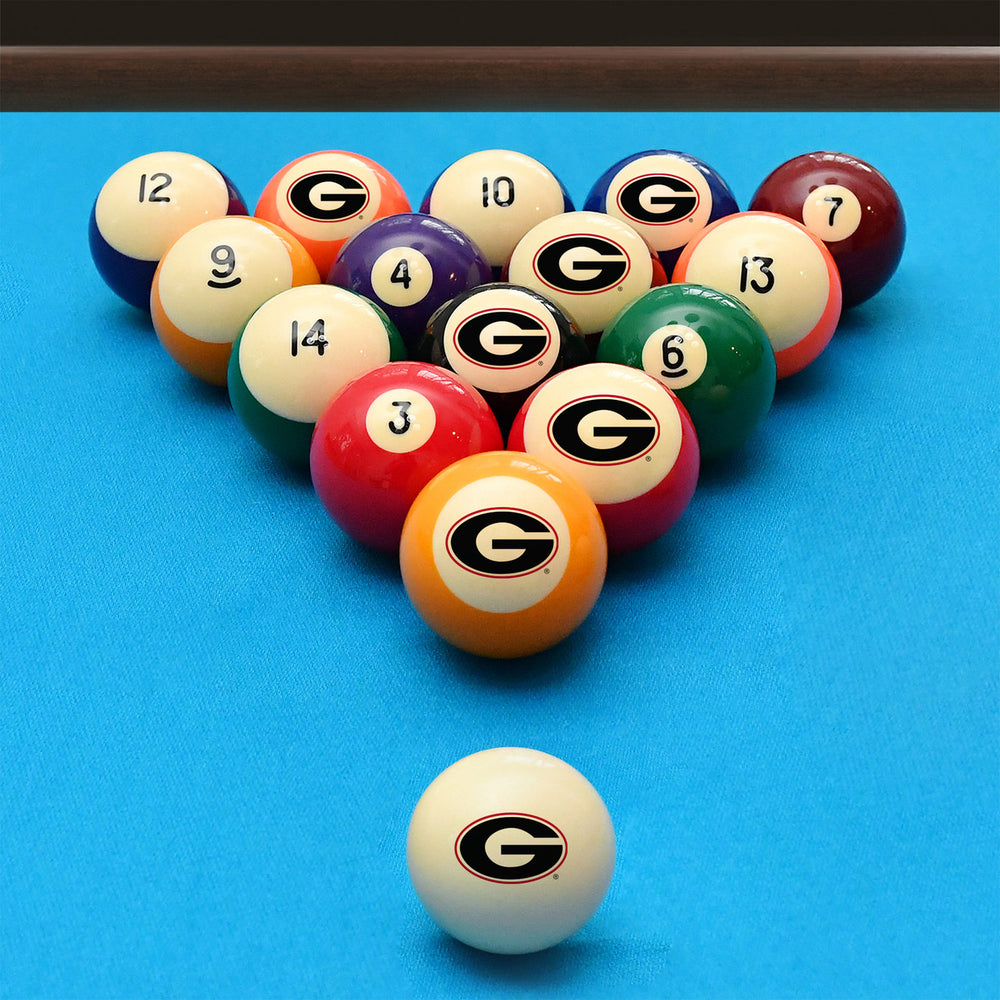 University of Georgia Pool Balls - Retro Balls Set