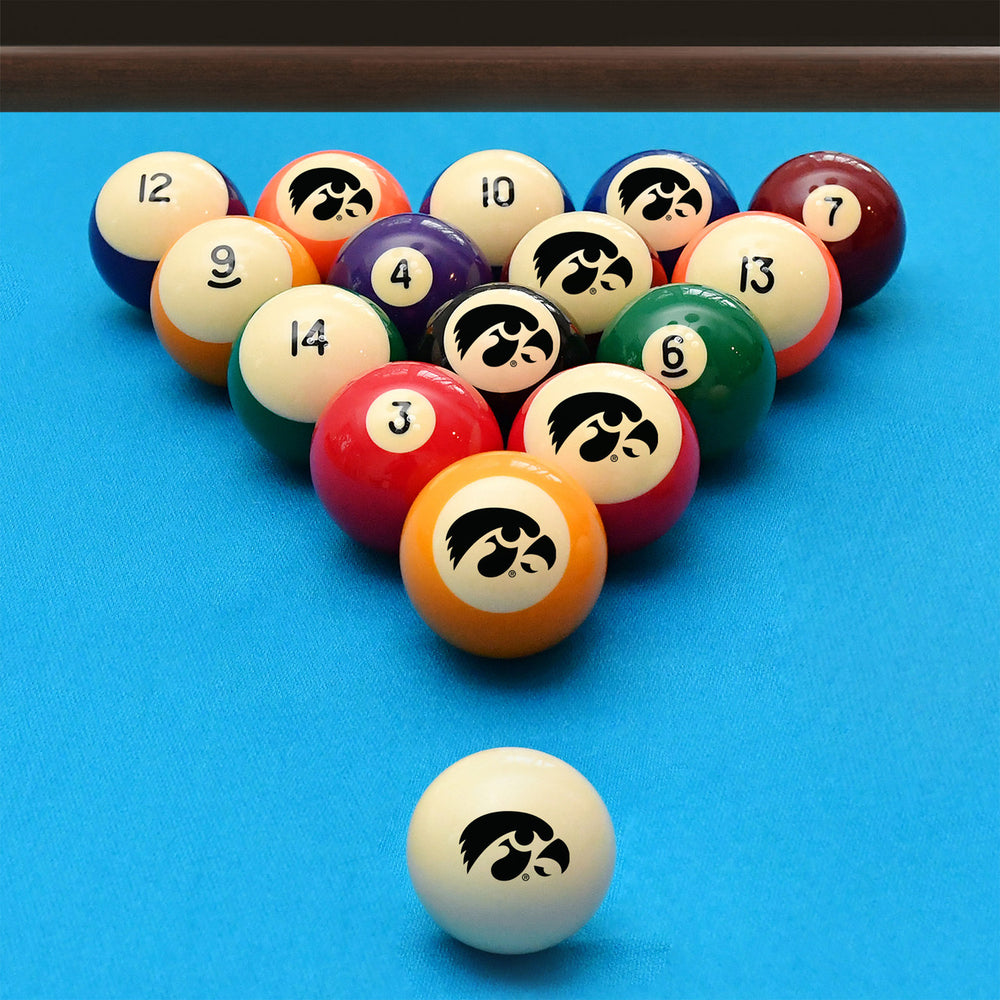 University of Iowa Pool Balls - Retro Balls Set
