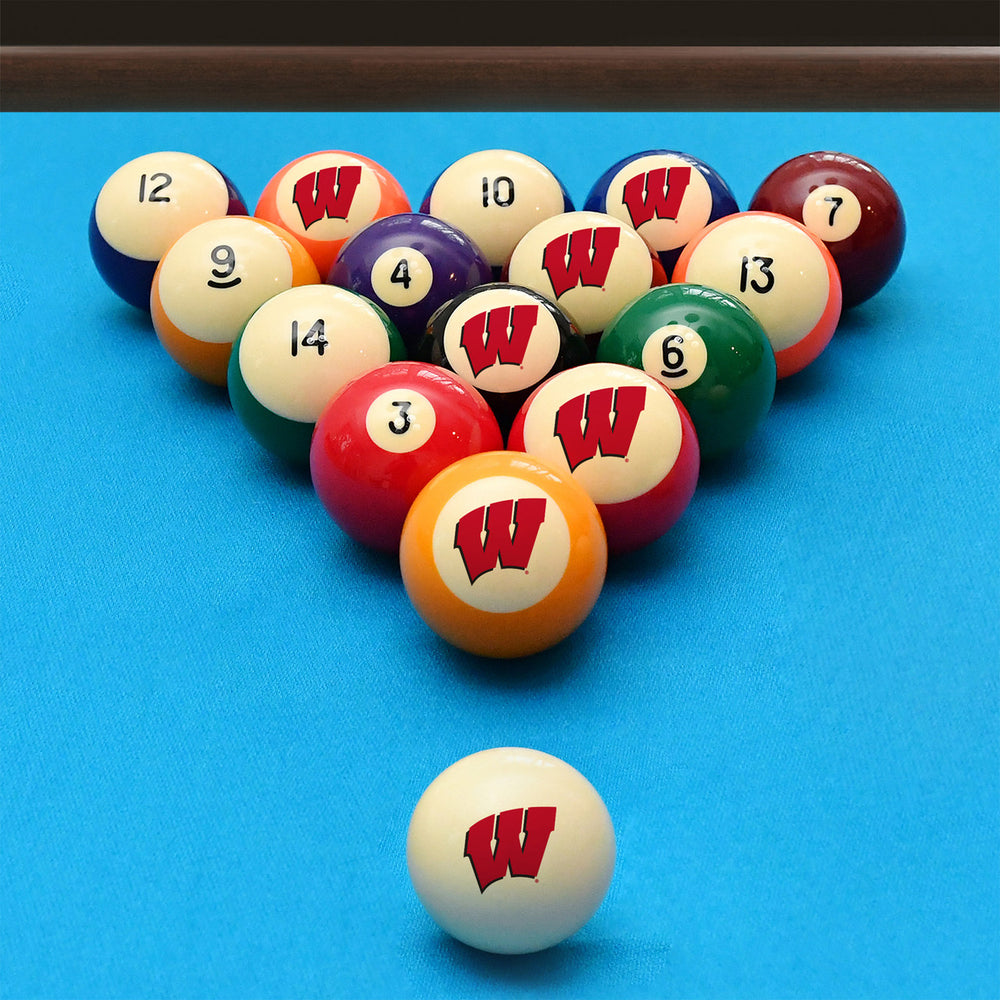 University of Wisconsin Pool Balls - Retro Balls Set