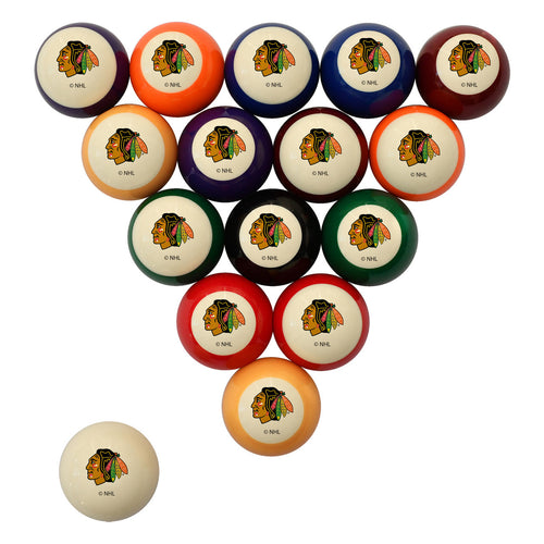 Chicago Blackhawks Pool Balls - Retro Balls Set 1
