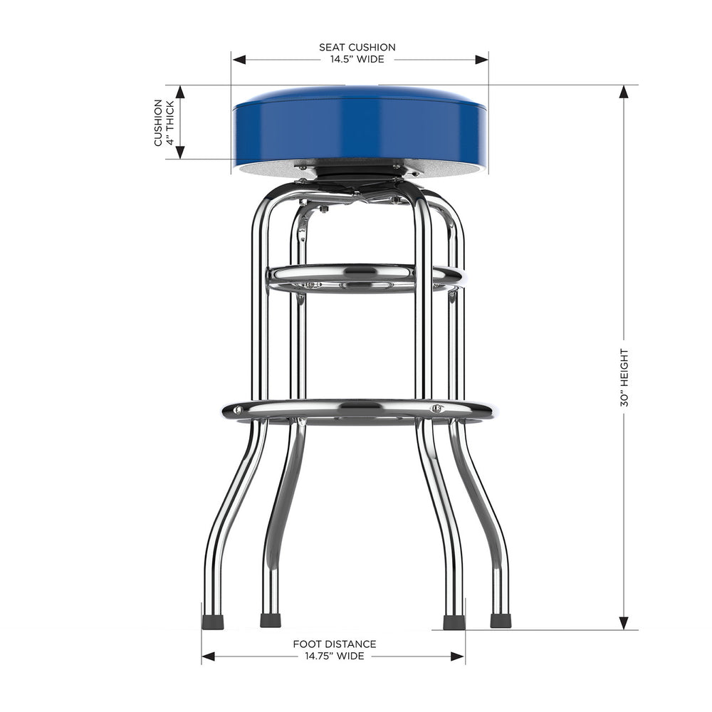 Buffalo Bills Bar Stool Chrome