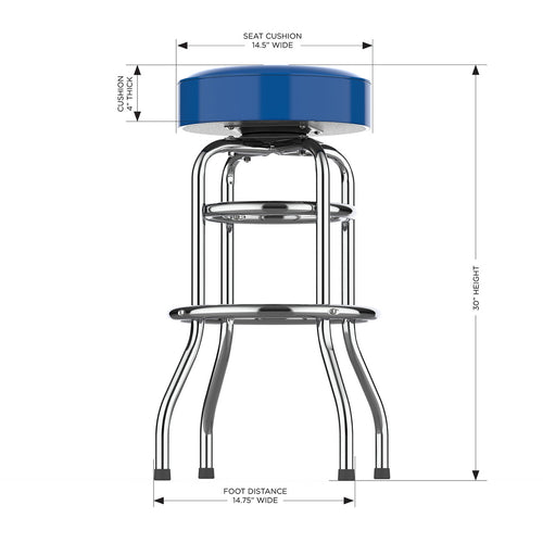 Buffalo Bills Bar Stool Chrome 2