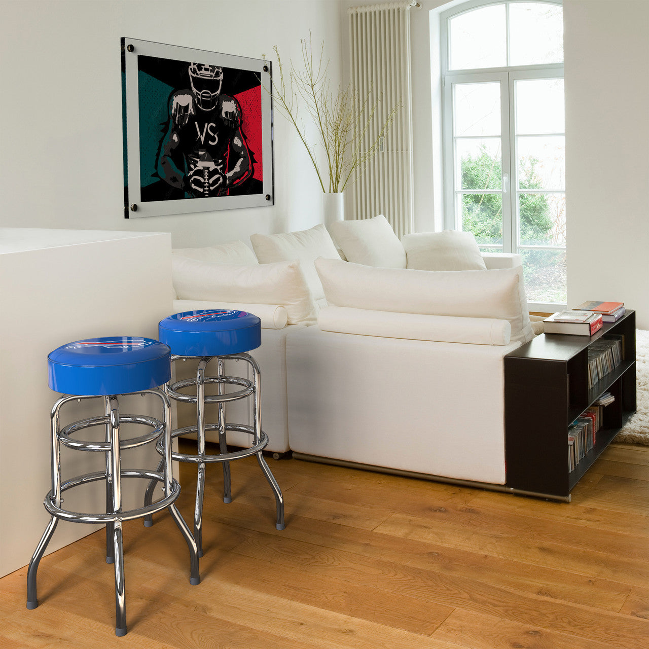 Buffalo Bills Bar Stool Chrome