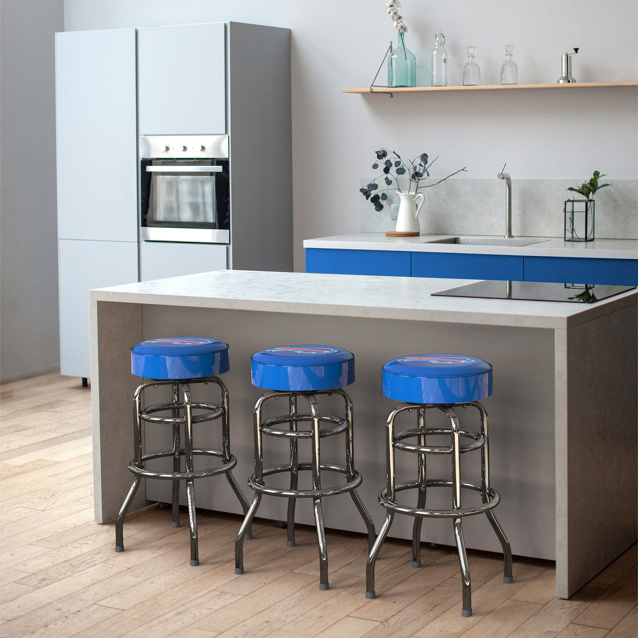Buffalo Bills Bar Stool Chrome
