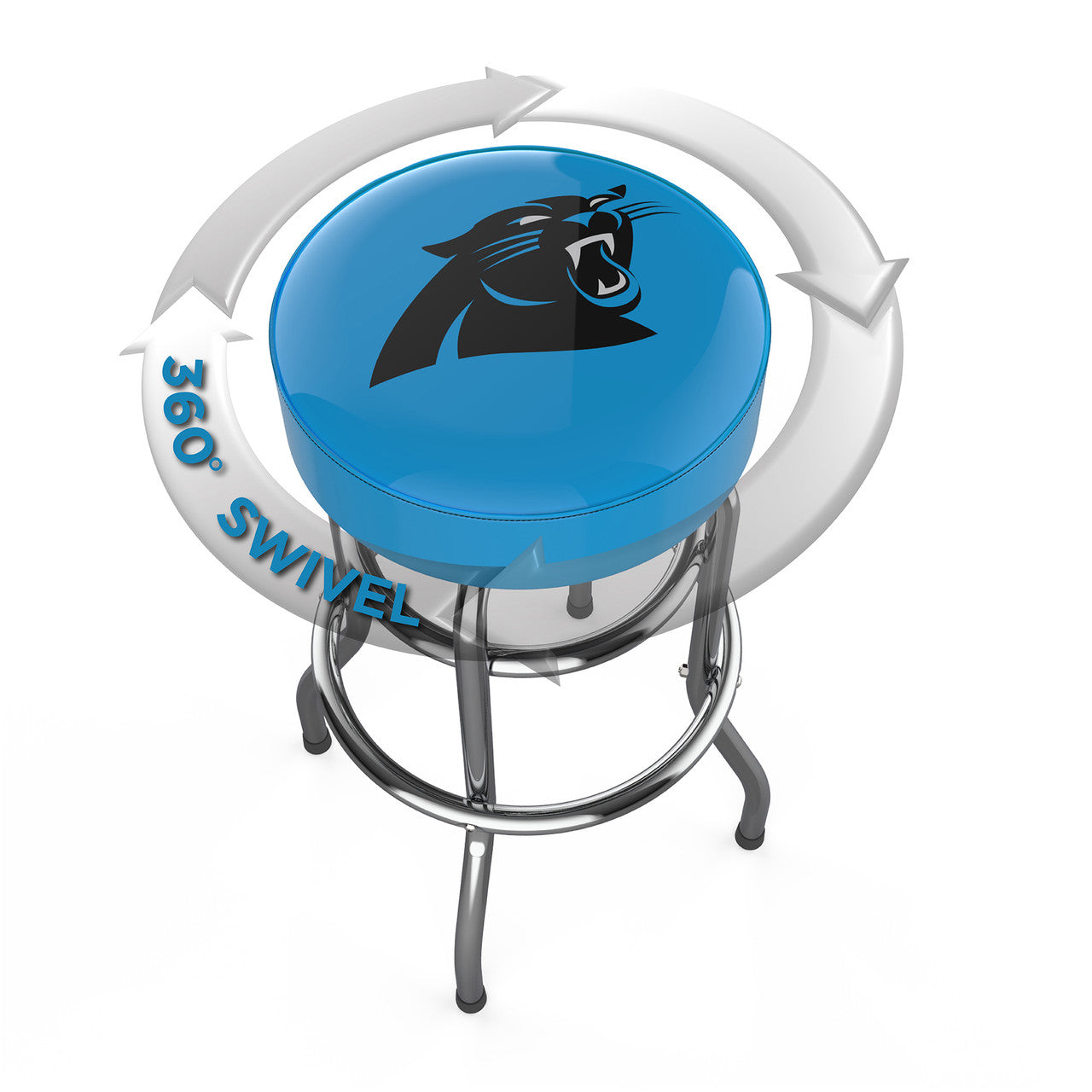 Carolina Panthers Bar Stool Chrome