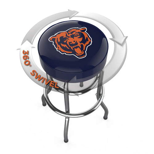 Chicago Bears Bar Stool Chrome 4