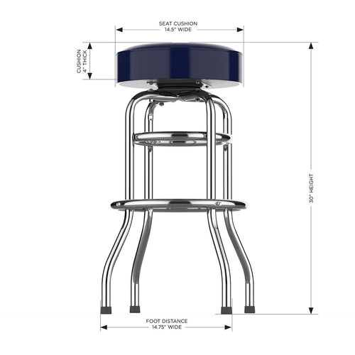 Chicago Bears Bar Stool Chrome 3