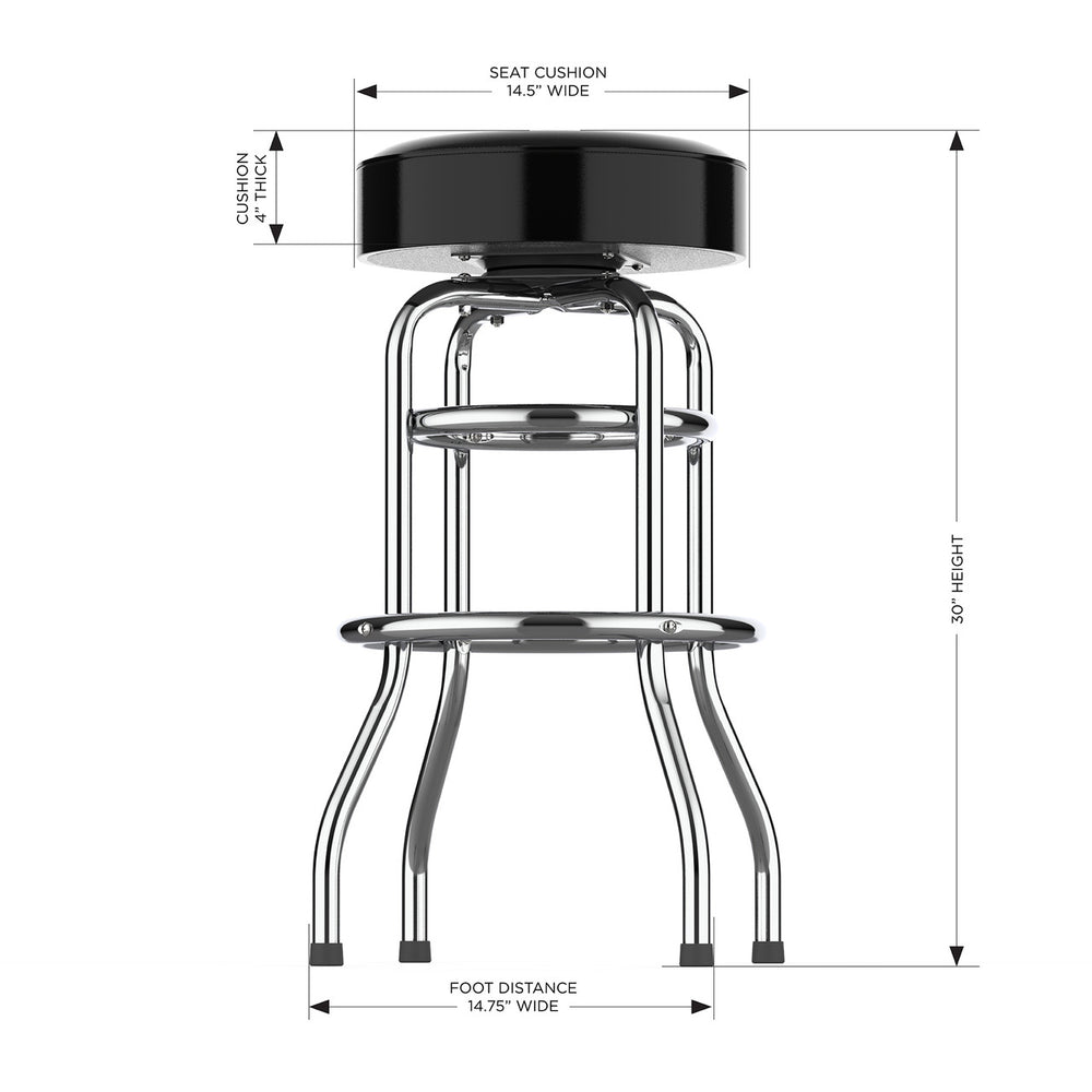 Cincinnati Bengals Bar Stool Chrome