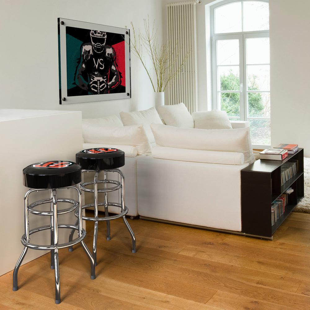 Cincinnati Bengals Bar Stool Chrome