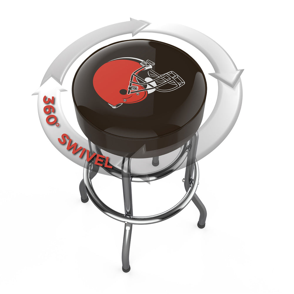 Cleveland Browns Bar Stool Chrome