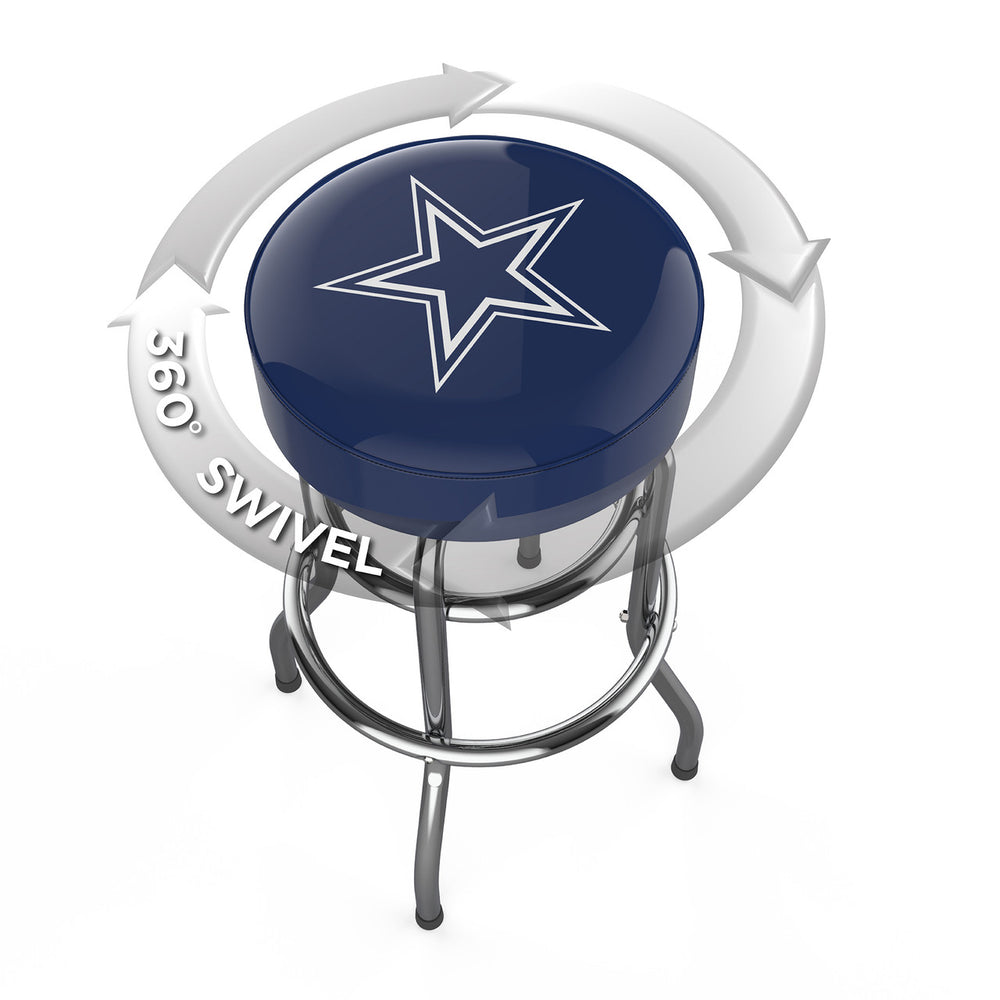Dallas Cowboys Bar Stool Chrome