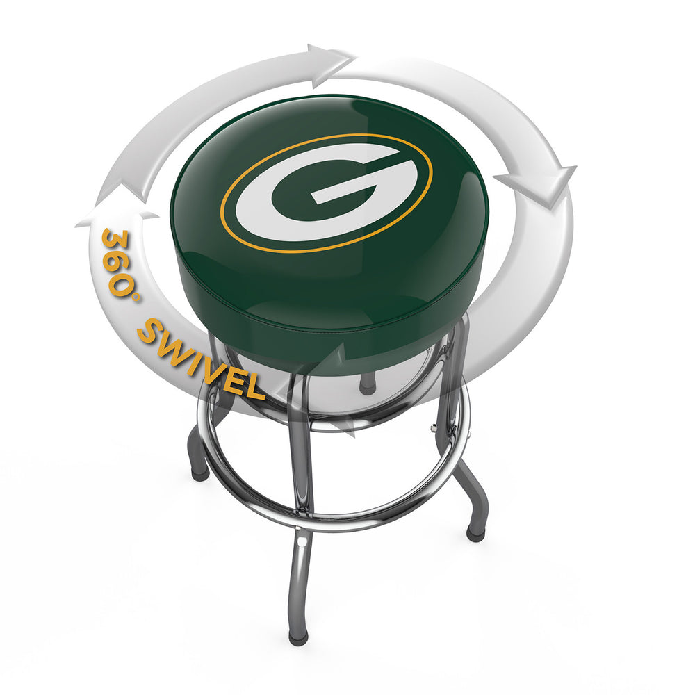 Green Bay Packers Bar Stool Chrome