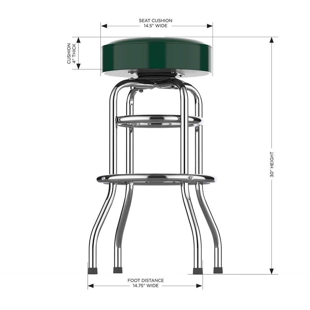 Green Bay Packers Bar Stool Chrome