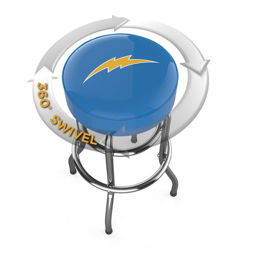Los Angeles Chargers Bar Stool Chrome 3