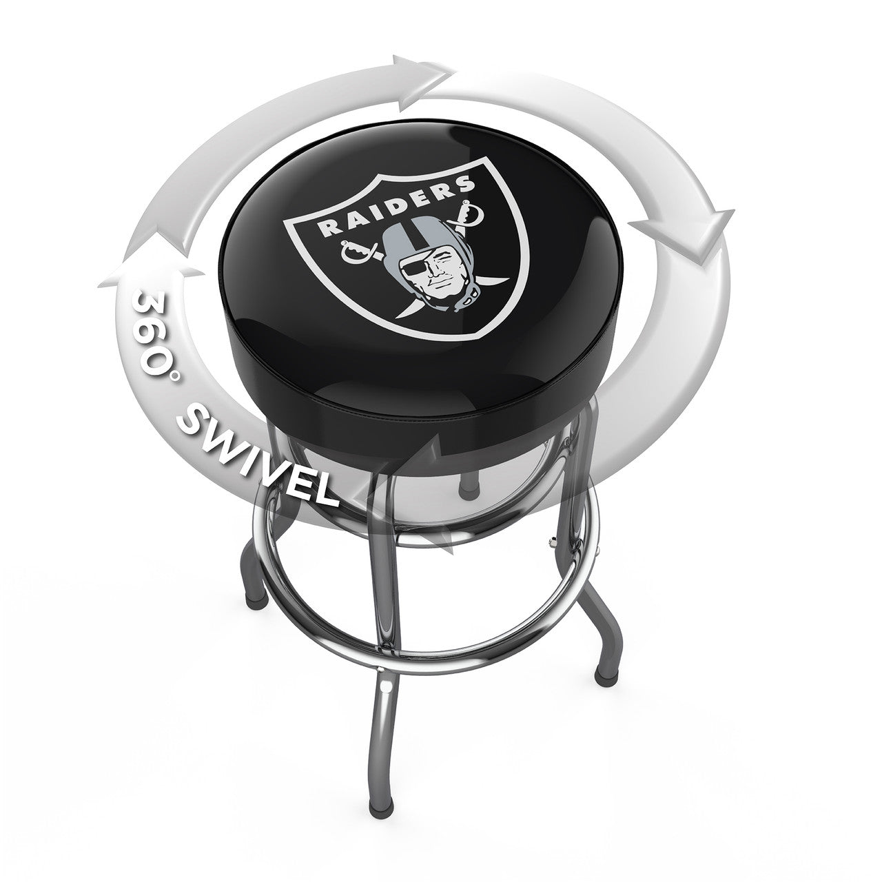 Las Vegas Raiders Bar Stool Chrome