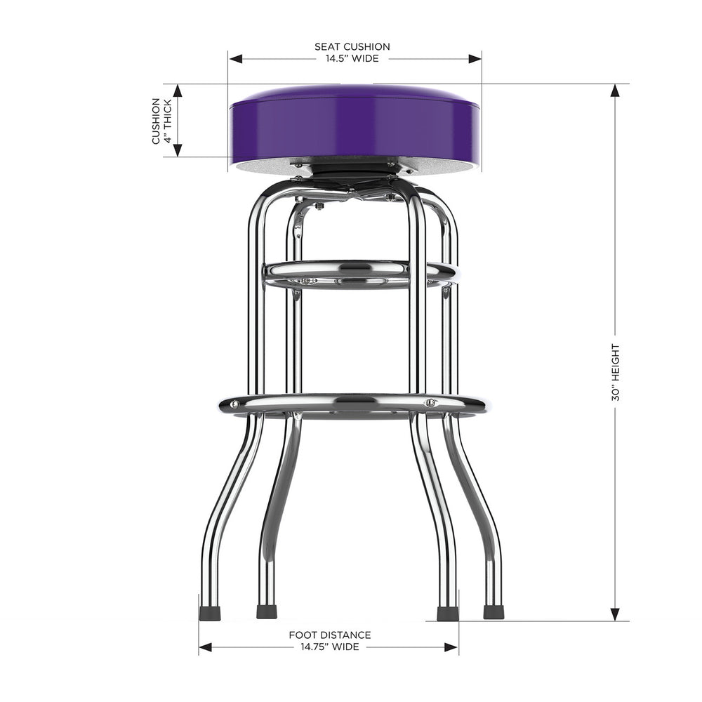 Minnesota Vikings Bar Stool Chrome