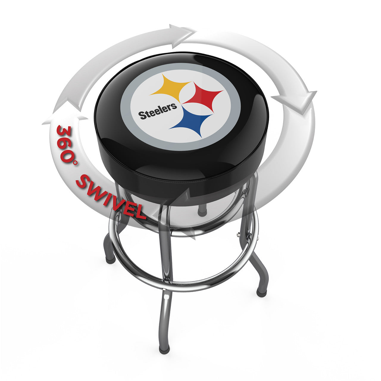 Pittsburgh Steelers Bar Stool Chrome