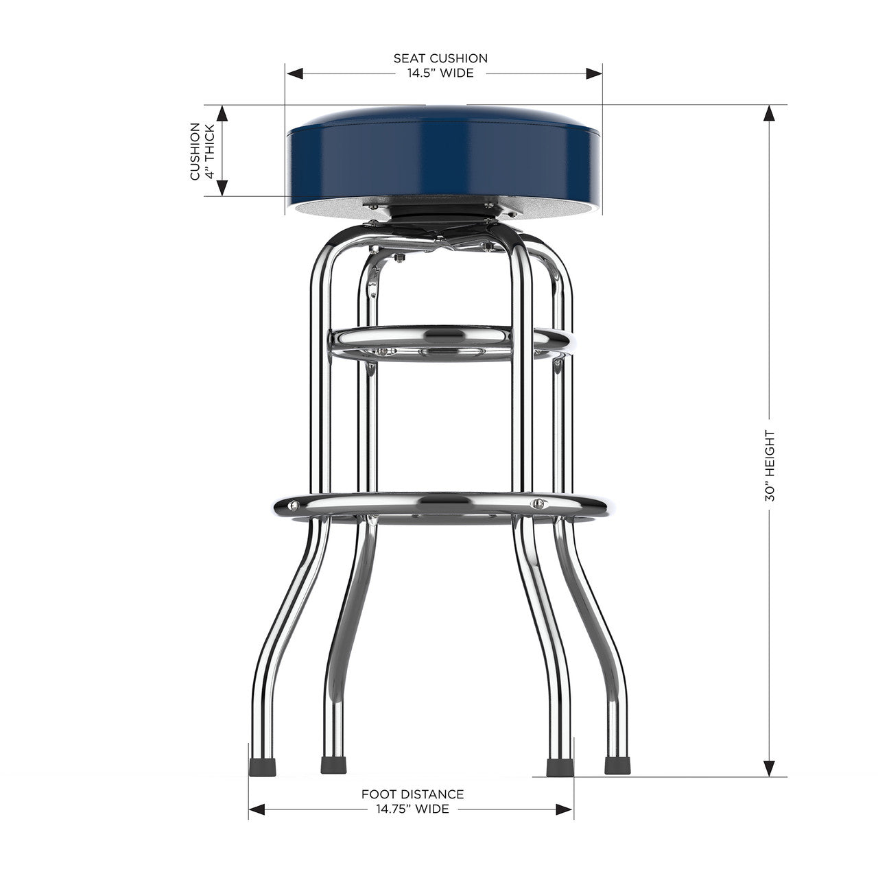 Seattle Seahawks Bar Stool Chrome