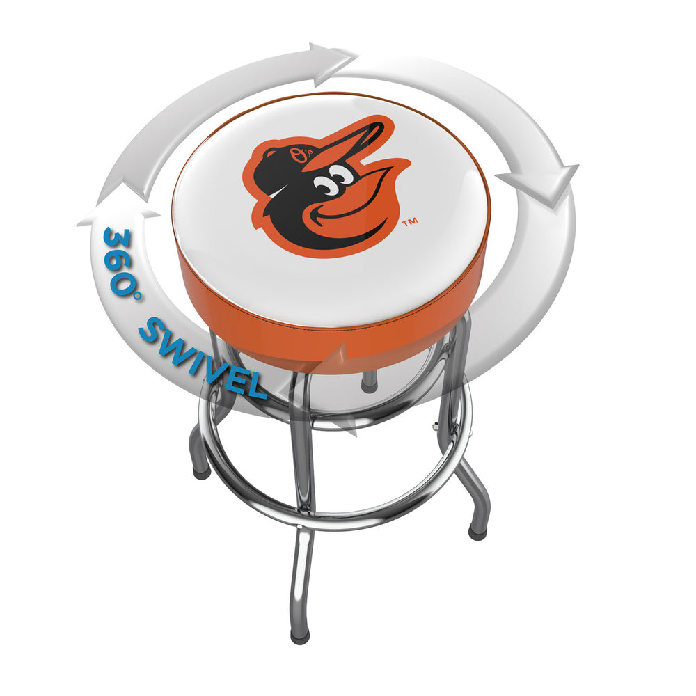 Baltimore Orioles Bar Stool Chrome
