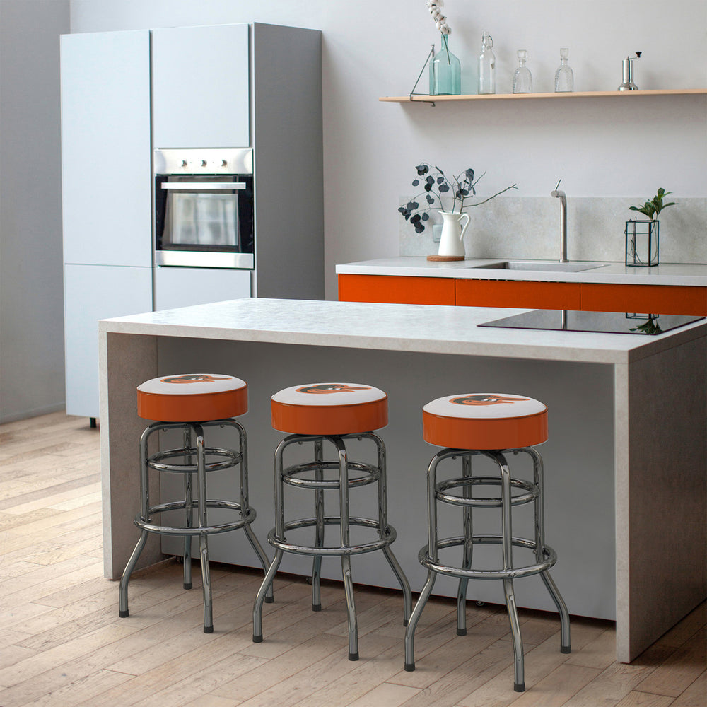Baltimore Orioles Bar Stool Chrome