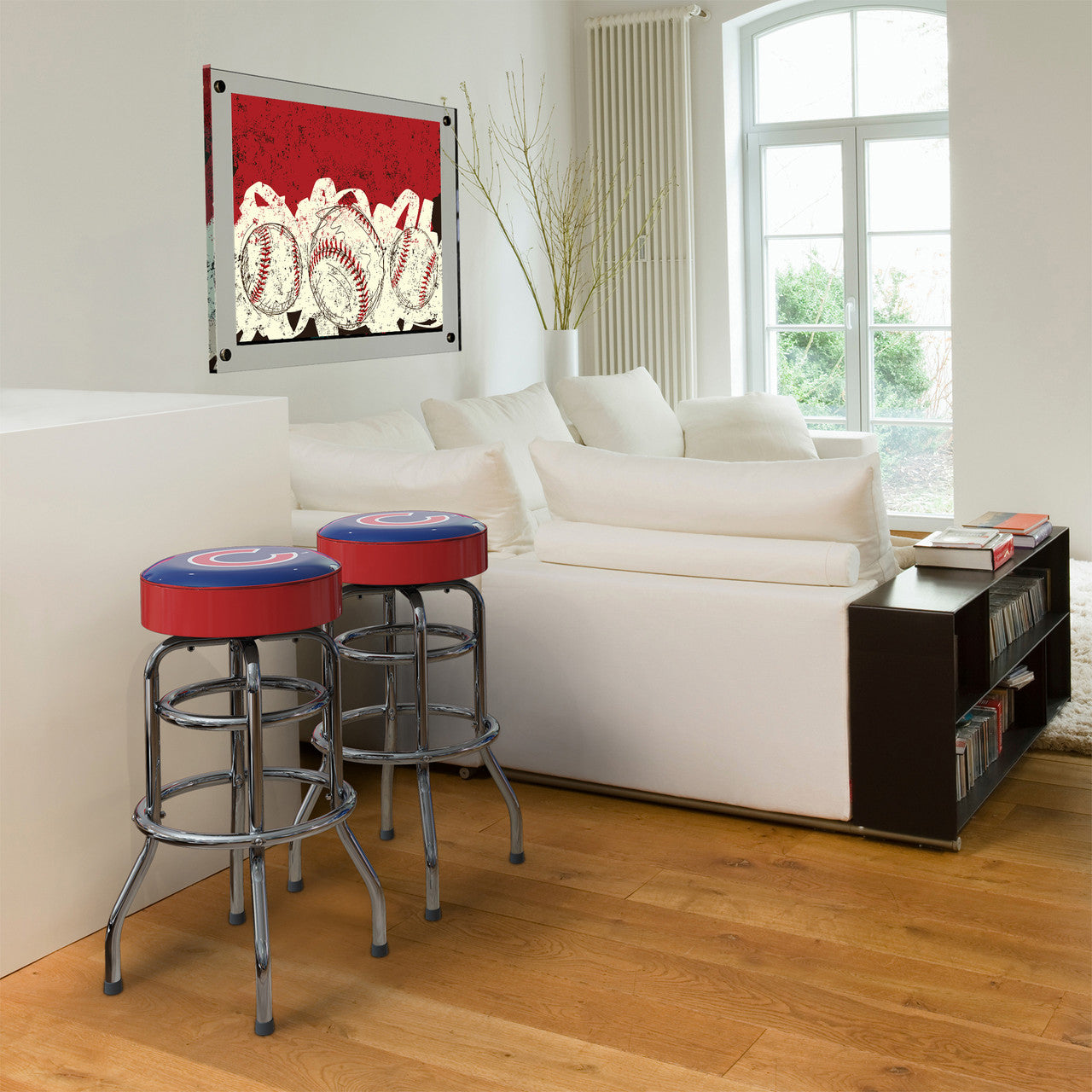 Chicago Cubs Bar Stool Chrome