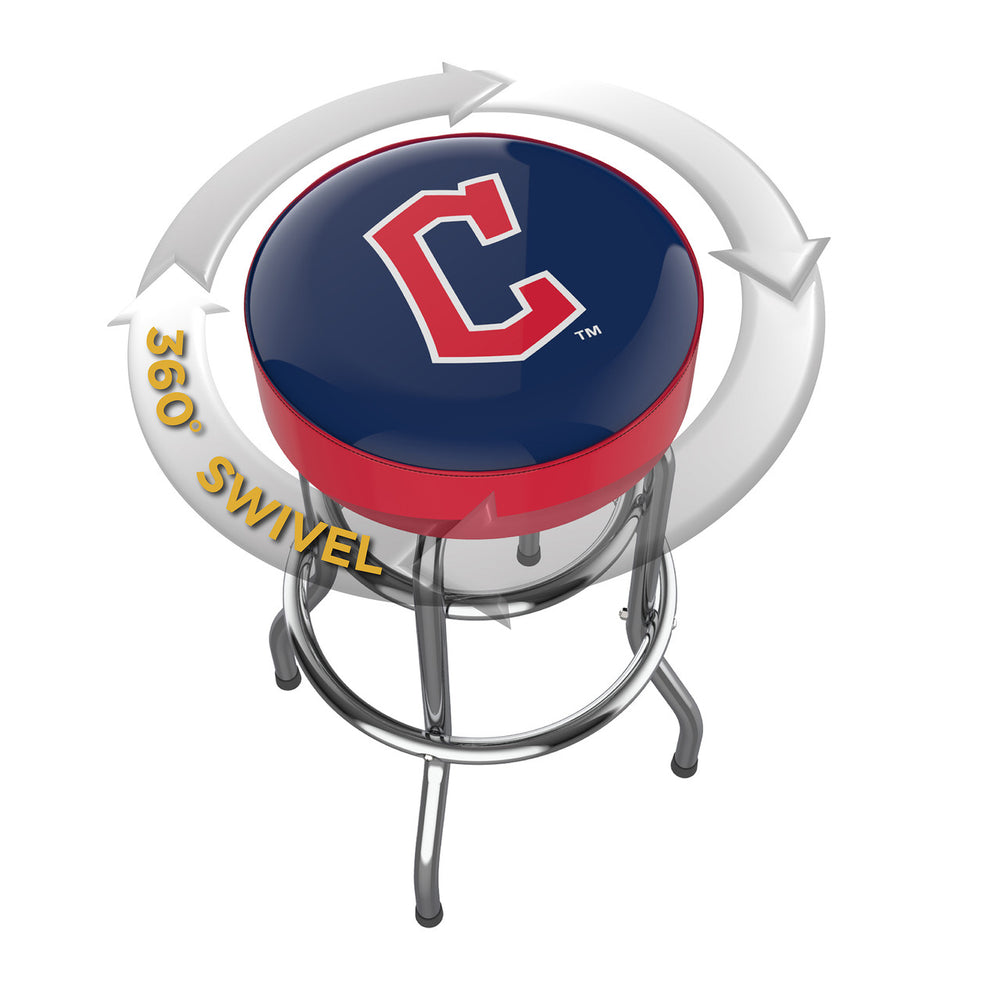 Cleveland Guardians Bar Stool Chrome