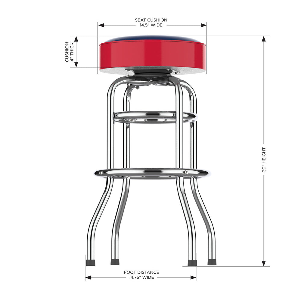 Cleveland Guardians Bar Stool Chrome
