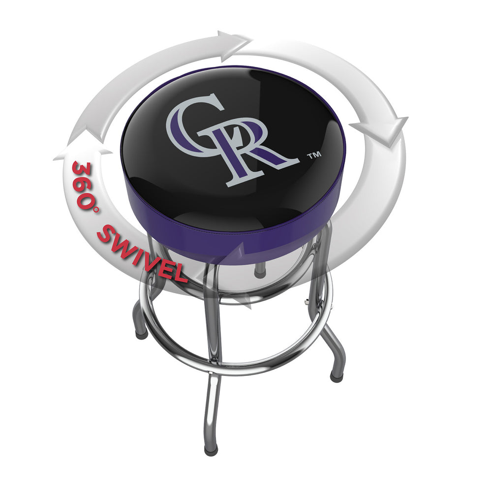 Colorado Rockies Bar Stool Chrome
