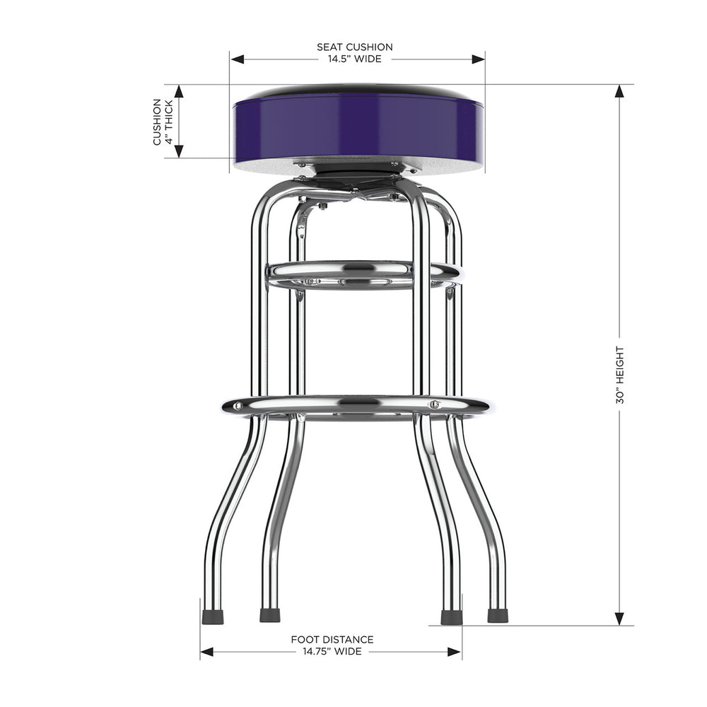 Colorado Rockies Bar Stool Chrome