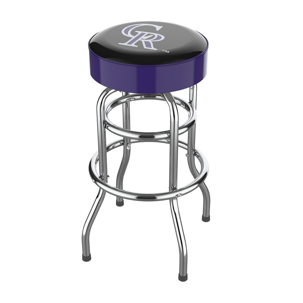 Colorado Rockies Bar Stool Chrome