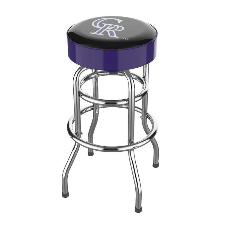 Colorado Rockies Bar Stool Chrome
