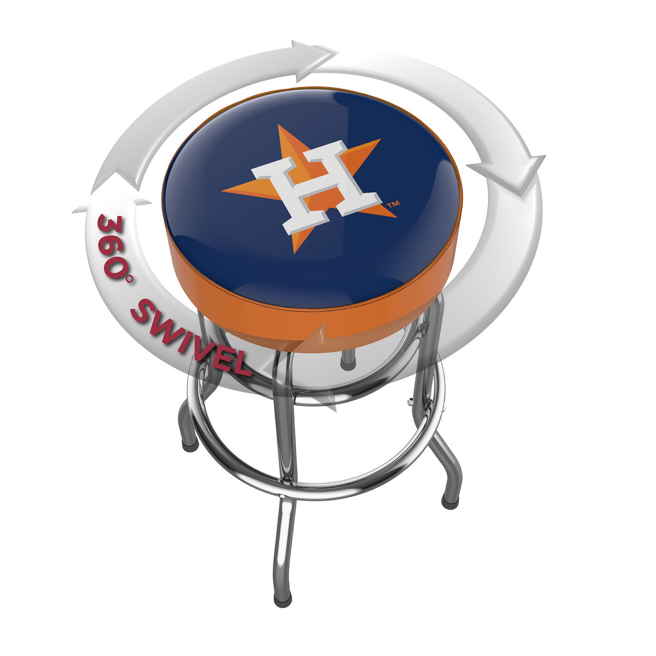 Houston Astros Bar Stool Chrome