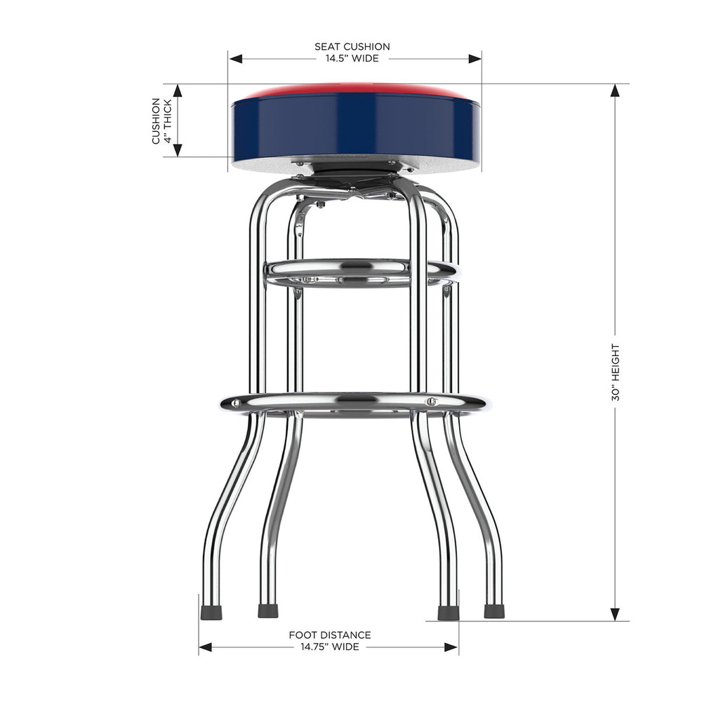 Los Angeles Angels Bar Stool Chrome