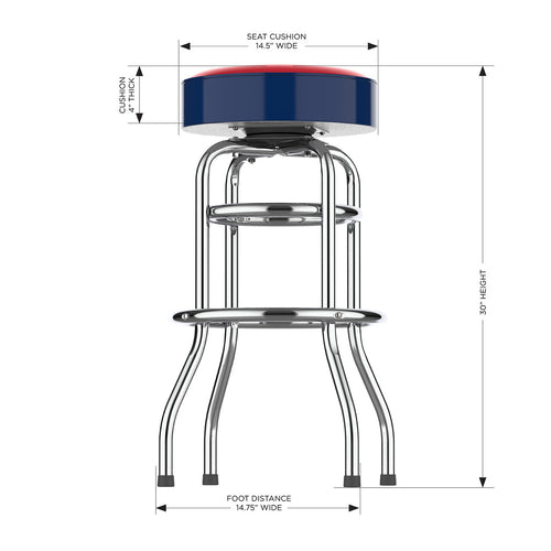 Los Angeles Angels Bar Stool Chrome 2