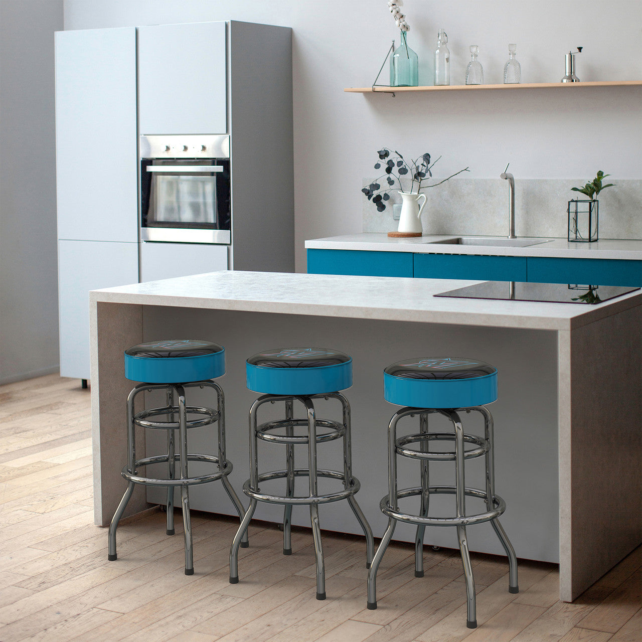 Miami Marlins Bar Stools Chrome