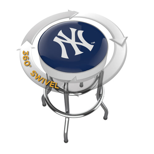 New York Yankees Bar Stool Chrome 2