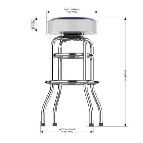New York Yankees Bar Stool Chrome 3