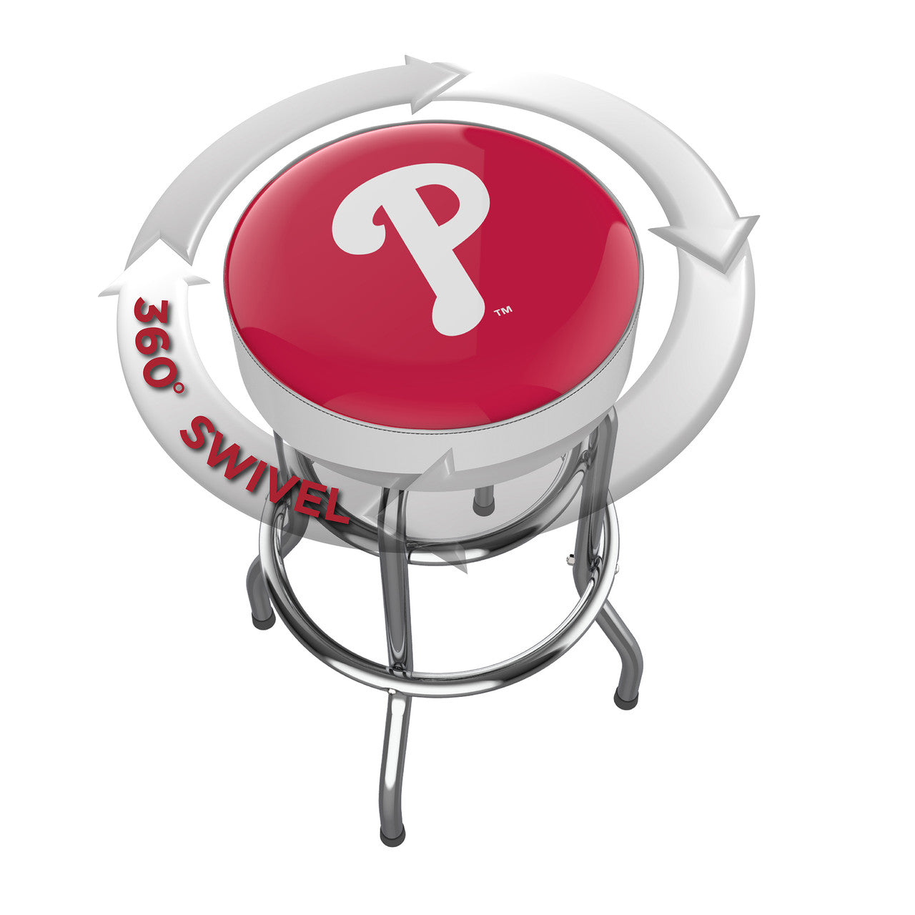 Philadelphia Phillies Bar Stool Chrome