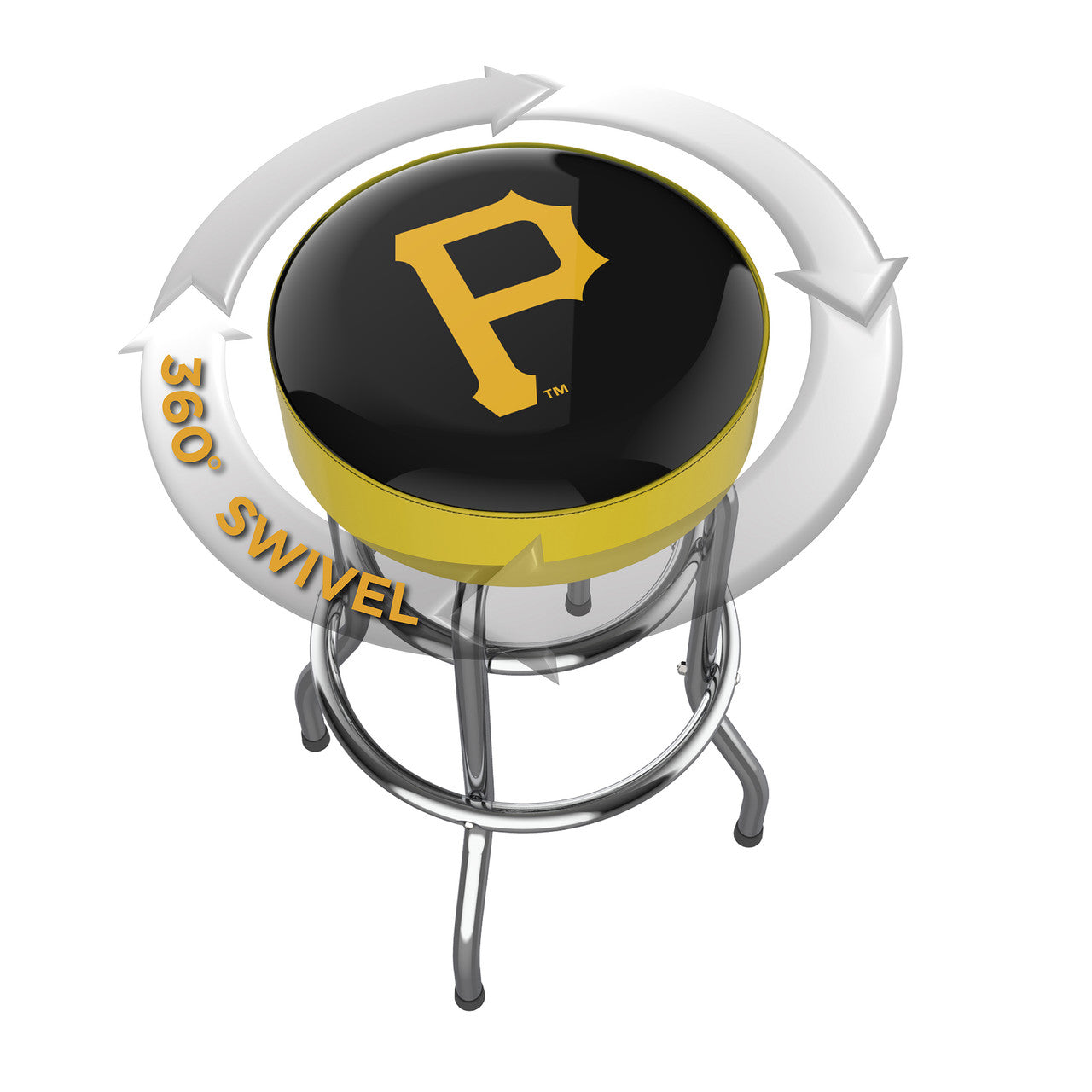 Pittsburgh Pirates Bar Stool Chrome